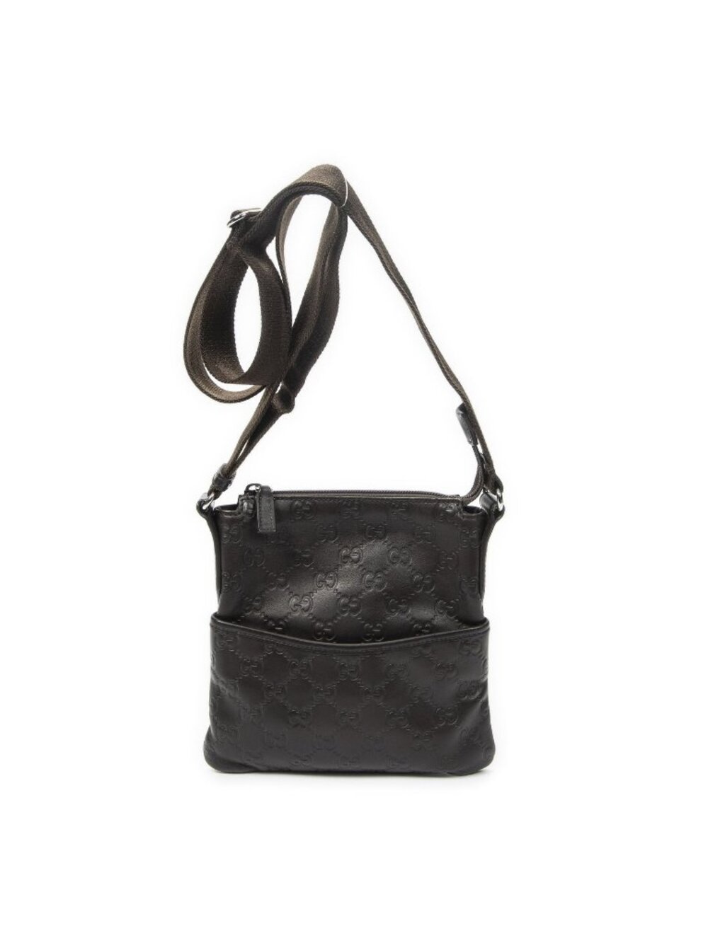 Gucci Zip Messenger Brown Guccissima
